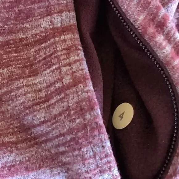 Lululemon Kanto Catch Me Heathered Bordeaux Half Zip Long Sleeve Top Size 4 - Picture 9 of 16